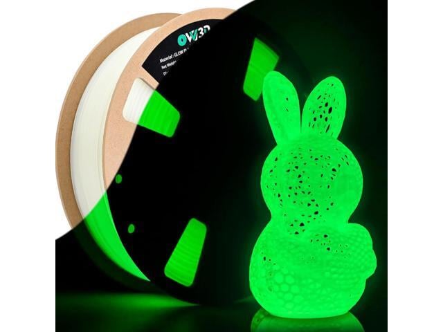 OVV3D Glow in The Dark Filament, Christmas Glow PLA Filament 1.75mm +/- 0.02mm for 3D Printing, Glow PLA Green, 3D Printer Filament,Long-Lasting...
