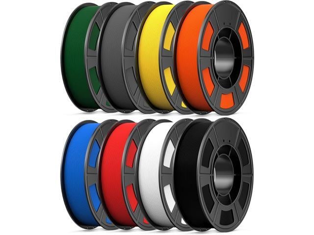 PETG Filament 1.75mm 250G*8, 3D Printer Filament Bundle, High Strength & Tangle-Free, Dimensional Accuracy +/- 0.03mm, Easy to Use, Fit for Most...