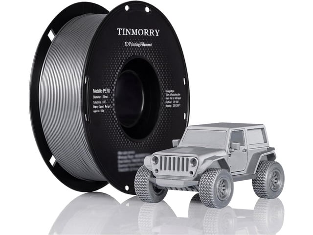 TINMORRY Metallic PETG Filament 1.75mm, Rapid PETG 3D Printer Filament, PETG with a Rapid Flow Rate, Compatible with Bambu Lab FDM 3D Printer, 1KG...