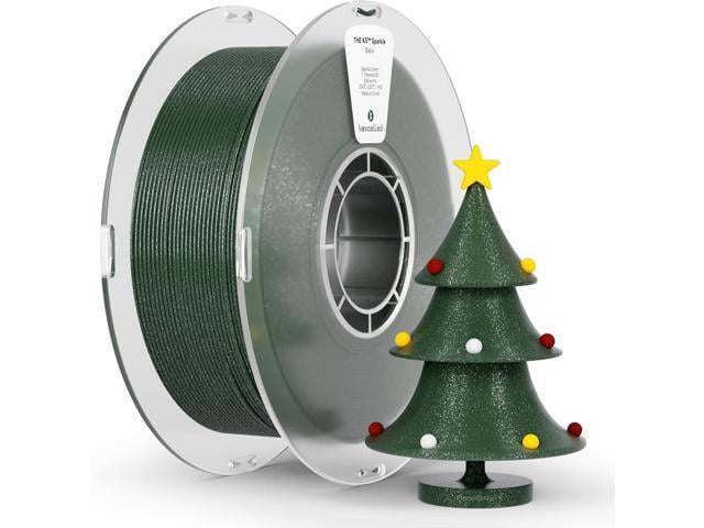 kexcelled Glitter PLA Filament 1.75mm Green,Galaxy PLA 3D Printer Filament 1kg(2.2lbs),Sparkle Twinkling Surface Dimensional Accuracy +/-...