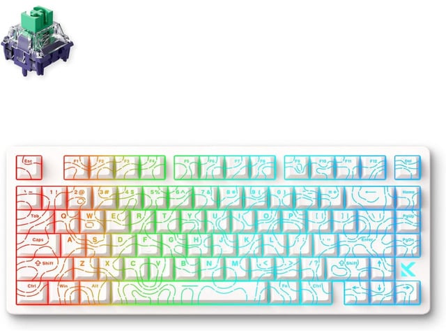 MCHOSE Jet 75 Rapid Trigger Keyboard 75% Percent, Hall Effect White Topographic Gaming Keyboard, Wired RGB Custom Mechanical Keyboards with...