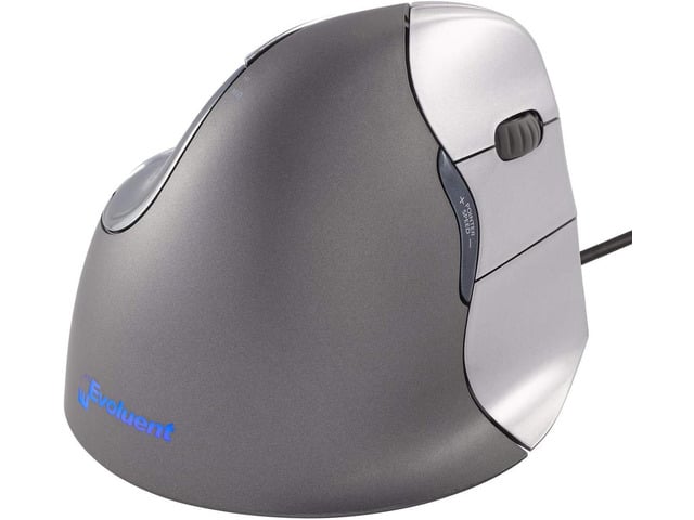 Evoluent Inventor of The Vertical Mouse VM4R Ergonomic Vertical Mouse Right Hand Med to Large Wired, Sculpted for Comfort, Reduces Wrist Strain,...