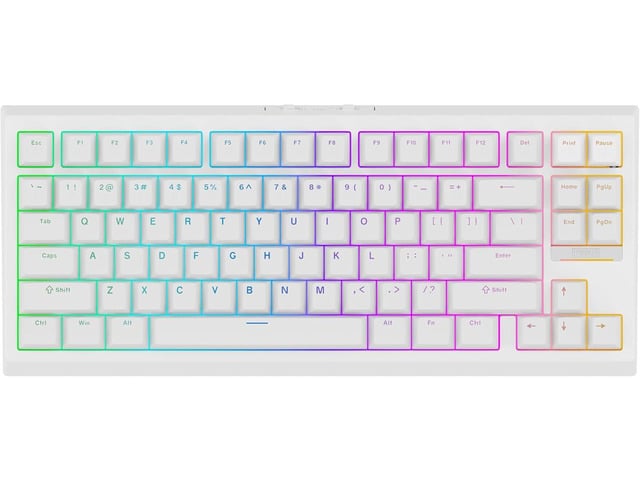 EPOMAKER G84 80% RGB Gaming Mechanical Keyboard, 2.4GHz/ Type-C/BT Wireless Keyboard, QMK/VIA Programmable, Hot-Swappable, NKRO, with Shine Through...