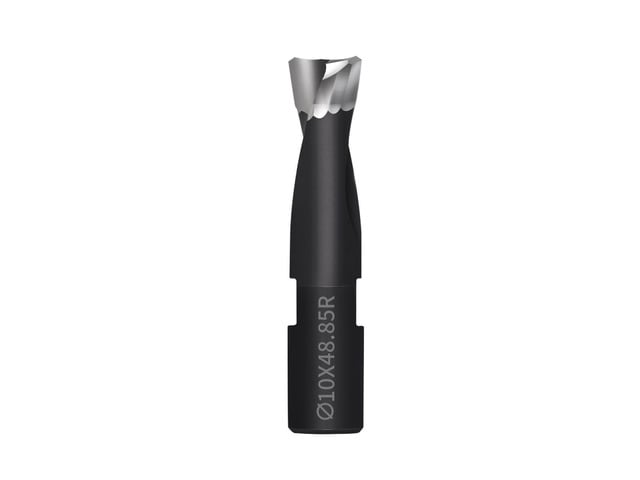 Solid Carbide Bit 10mm for DF500 Domino Joiner, Spiral Flute Router Cutter for Mortise Cutting, Tungsten Carbide Replacement Bit, 1 Pack