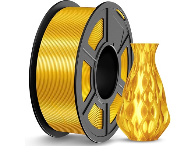 JAYO Silk PLA Filament 1.75mm Gold 1.1kg, Metal-Like Shiny PLA, Smooth Silky Finish, Easy to Print, Accuracy +/- 0.02mm, Fits for Most FDM 3D Printers