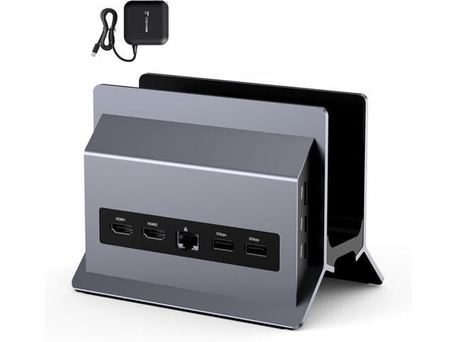 TobenONE Docking Station with Dual Monitor,4K@60Hz 2 HDMI,100W Power Supply, PD 3.0,6 USB,Gigabit Ethernet, Laptop Stand Vertically,for...