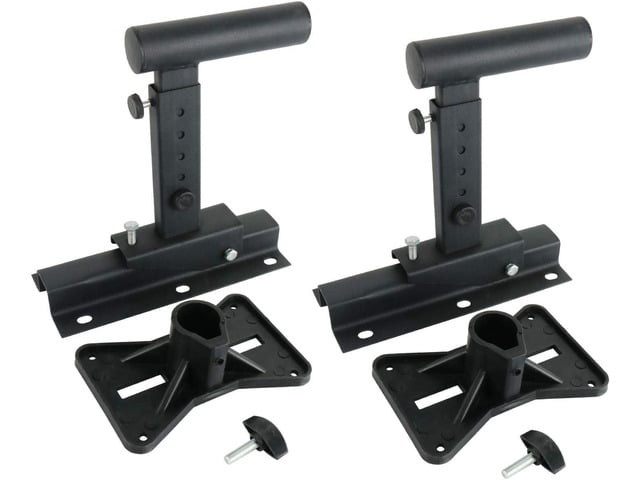 Yaeccc Pair of Speaker Wall Mounts, Universal Bookshelf Speaker Mounting Bracket,66 Lbs Max Capacity, Black