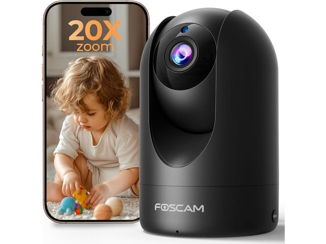 FOSCAM Home Security Camera R4S 4MP WiFi IP Camera,Wireless Baby Monitor with AI Human Detection Sound Detection 33ft Night Vision 2 Way Audio...