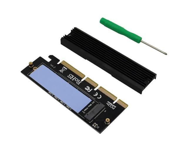 1PC M.2 NVMe SSD to PCI-E Express 3.0 X4 X8 X16 Adapter Card PCIe Full Speed 2280 mm With Heat Sink and Thermal Pad Accessory