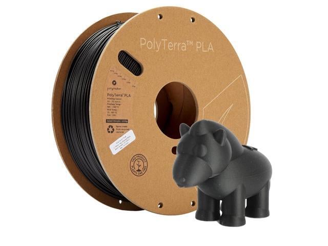Polymaker Matte PLA Filament Charcoal Black 1.75mm 1kg 3D Printing Filament, PolyTerra 3D Printer PLA Filament