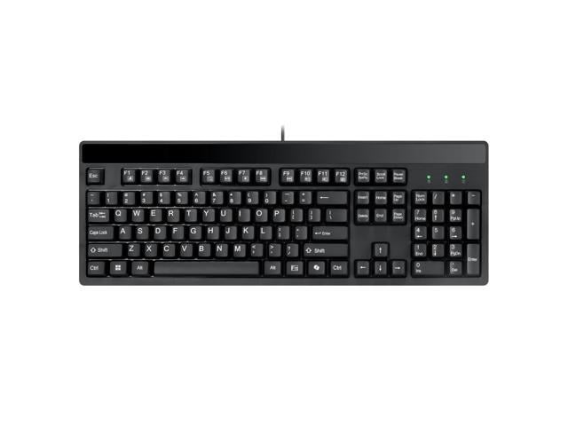 ADESSO EasyTouch 130 Full-Sized USB Wired Mechanical Keyboard with Brown Switches, Dedicated Copilot AI Hotkey, Gasket-Mounted for Quiet Typing, 2X...
