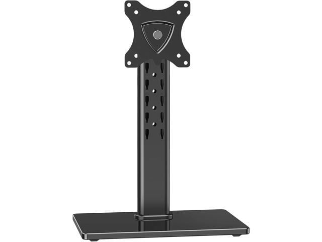 Single Monitor Stand Fits Max 32 inch Computer Screen, Free-Standing Desk Stand Hold up to 17.6lbs, Monitor Mount with Height Adjustment, Swivel,...