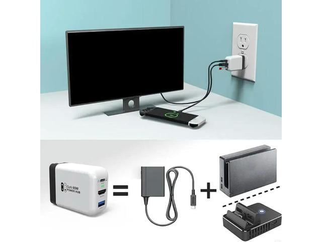 4K 60Hz Charging Dock USB C Data Cable Wide Compatibility for Gaming Consoles Switches Monitors
