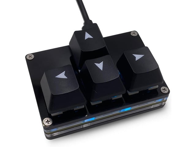 Mini 4-Key Keypad WASD Arrow Key Keycaps Keyboard One-Handed Mechanical Gaming Keypad Programmable USB-C Customized Keyboard for Working or Gaming...