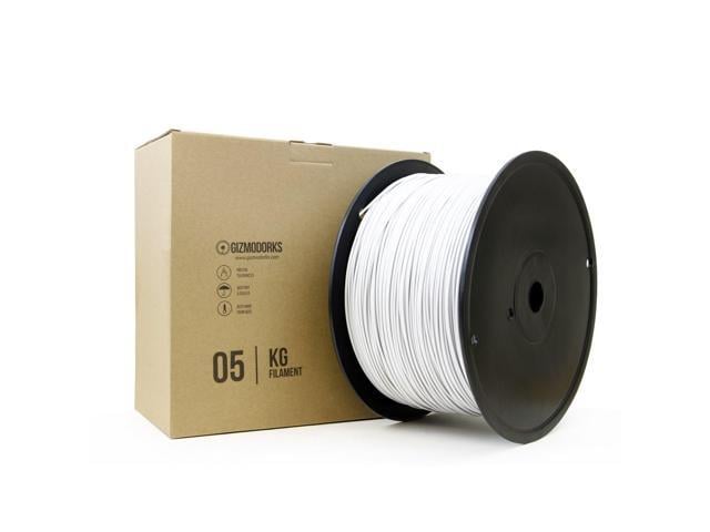 Gizmo Dorks PLA Filament for 3D Printers 1.75mm 5kg, White
