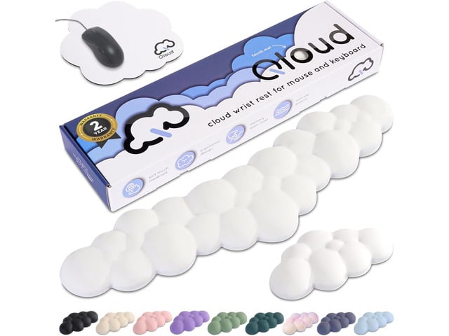 Qloud Cloud Wrist Rest Keyboard Wrist Rest for Computer Keyboard Pad, Cloud Keyboard Wrist Rest, Wrist Pad for Keyboard, Memory Foam, Non Slip...