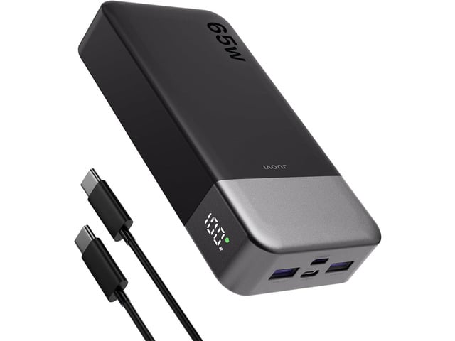 Apple JUOVI Power Bank 65W 20000mAh Laptop Portable Charger, PD QC Fast Charging with 4 USB Ports, External Battery Pack for MacBook iPad Tablet iPhone...