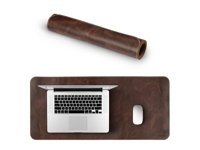 Top Grain Leather Extended Mouse Pad Large Desk Mat for Office & Gaming, Smooth Writing Surface, Non-Slip Base, Durable & Stylish Workspace Accessory