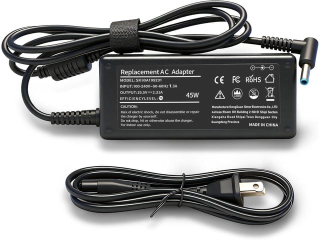 HP 45W Laptop Charger Replacement for HP Laptop Charger Elitebook x360 Pavilion Spectre Chromebook Envy Elite x2 Computer Travel Smart Blue Tip Power...