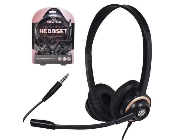 Headset with Microphone - Noise Canceling Computer Headset for Office, Meetings, Chat- Comfortable Over-Ear PC Headphones with Rotating Mic- 3.5...