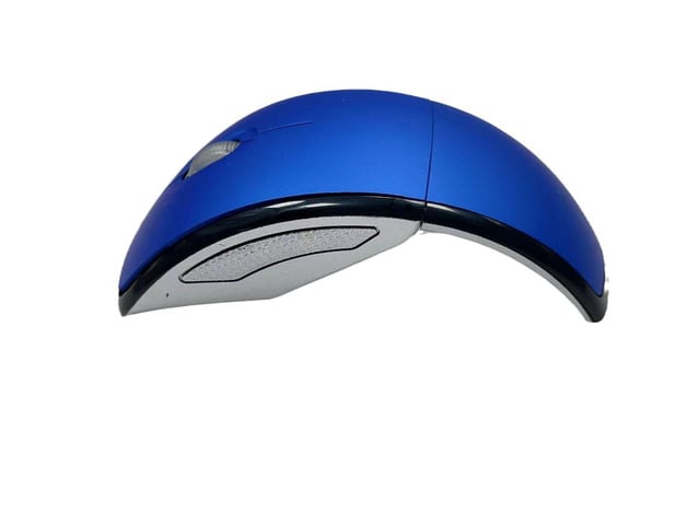 Arc 2.4G Wireless Folding Mouse Cordless Mice USB Foldable Receivers Games Computer Laptop Accessory Blue