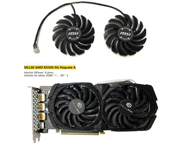 2 units/set, Graphics card fan, T129215SU, VGA GPU cooler, PLD09210S12HH, for RX580 8GB A kit