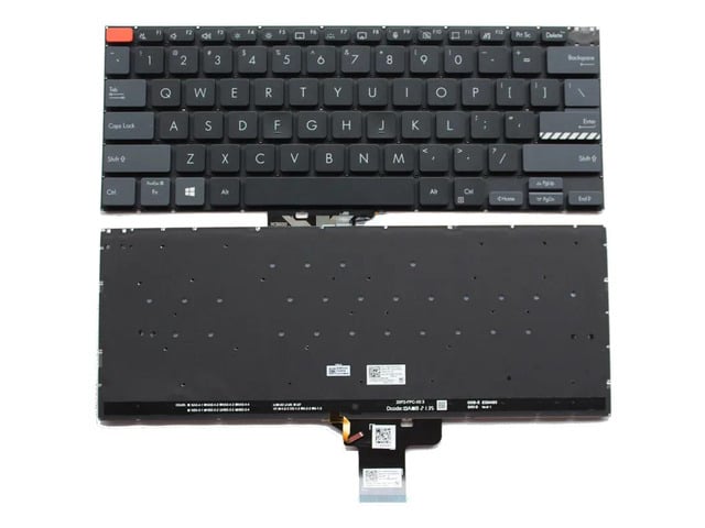 Backlit keyboard for M7400, M7600, M3400, M3401, X7400, X3400, K3400P laptops (US specification) (dark gray backlight)
