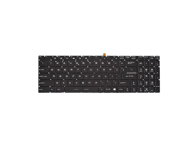 Replacement keyboard for GT62 GE62 GS60 GL60 GP62 GT72 GE72 GS63 GL62 GP72 series, backlit US layout - red (white text)