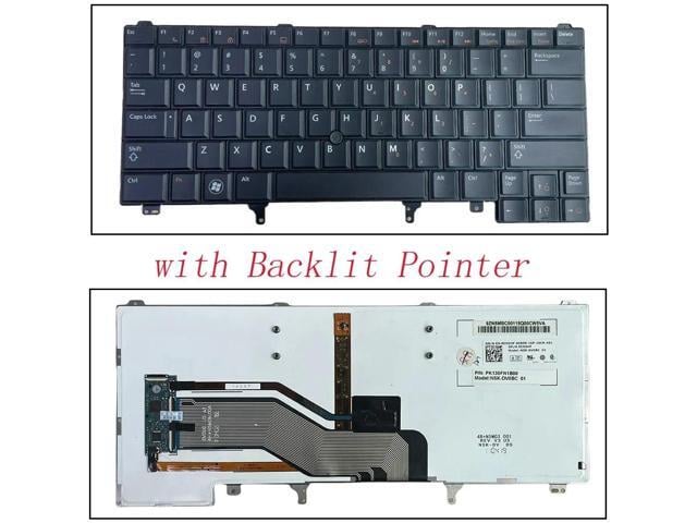 Replacement keyboard with backlit pointers for Latitude E5430, E6230, E6330, E6430, ATG, E5420, E6320, E6420, and E6430s series laptops.