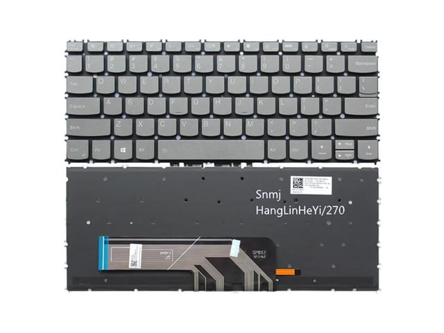 Backlit laptop keyboard (grey with backlight) for US version of Slim7-13ITL05/13ACN05, Slim7-13sACN, Slim7-13sITL, and Slim7-13ITL5 2021 models.