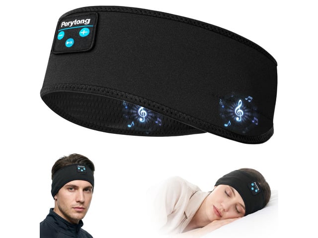 Sleep Headphones Bluetooth 5.4 Headband, Wireless Sleep Headband Headphones for Side Sleepers, Ultra-Thin Stereo Speakers & Extended Battery Life,...
