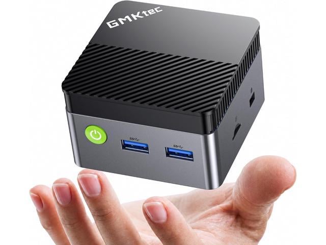 Intel GMKtec G5S Mini PC Intel N5095 8GB LPDDR4 128GB SSD Desktop Computer Portable Micro Pocket PC Size, Dual HDMI Ports, USB-C Power Supply,...