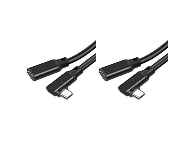 2X USB-C Extension Cable 90 Degree Elbow USB 3.2 Gen2, PD 100W, 20Gbps Data Transfer For Monitor Casting,VR 20CM