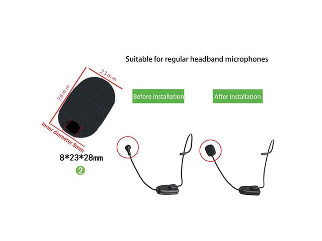 10PCS Motorcycle Helmet Intercom Mic Sponge for Bluetooth Headset Clear Call