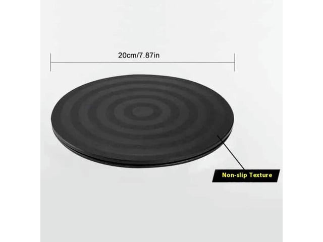 Black Plastic Bonsai Turntable 8/' 20cm round 360 Rotating Monitor TV Stand Practical Home Decor Computer Monitor Holder