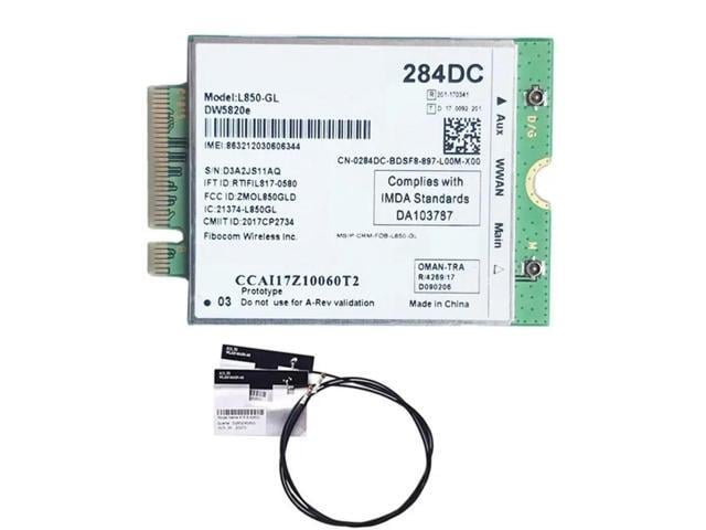 DW5820E L850-GL LTE 4G Card Module +Antenna Kit 0284DC 284DC For Laptop 3500 5400