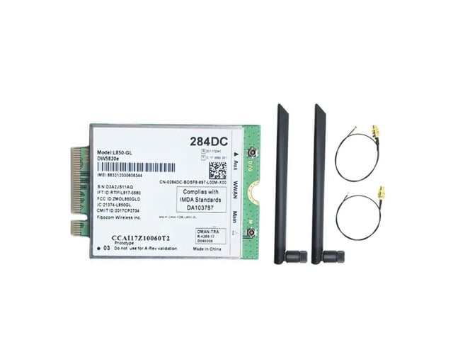 DW5820E L850-GL LTE 4G Card Module +2X8DB Antenna 0284DC 284DC For Laptop 3500 5400
