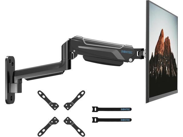 BONTEC Monitor Wall Mount Arm, VESA Gas Spring Height Adjustable, for 13-42 Inch Screens, Max 19.8lbs, Swivel, Tilt, Space-Saving Desk Mount, Easy...