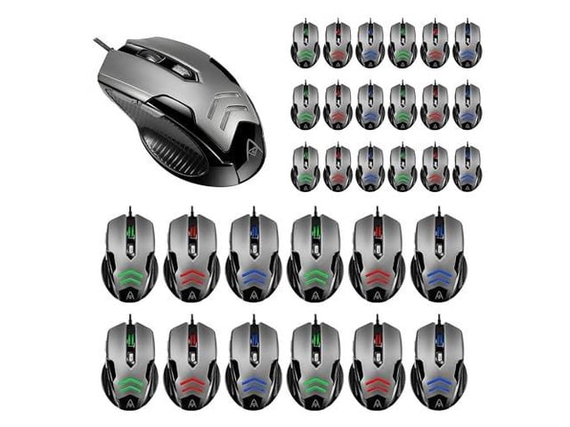 Adesso 40pc Multipack iMouse X1 Multi-Color 6-Button Gaming Mouse with Optical Sensor and DPI Switch