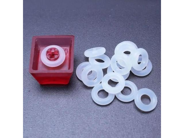 120Pcs O-Ring Switch Dampeners White Keycaps Rubber for Key Cap O Ring Replace Part For MX Keyboard Dampers
