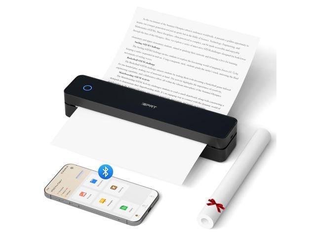 Portable Thermal Printer, MT610 Pro Wireless for Travel, 300 DPI Bluetooth Inkless Printer Support 8.5' X 11' US Letter & A4 & A5 Thermal Paper for...