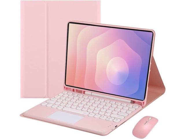 Samsung Magnetic Detachable Touch Keyboard Case with Mouse for Samsung Tab S11 11' 2025 (SM-X730/SM-X736B), Pink