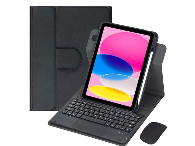 360° Rotatable Detachable Rechargeable Keyboard Case with Trackpad & Pencil Slot, Horizontal & Vertical Stand Cover for iPad A16 2025 / iPad 11th...