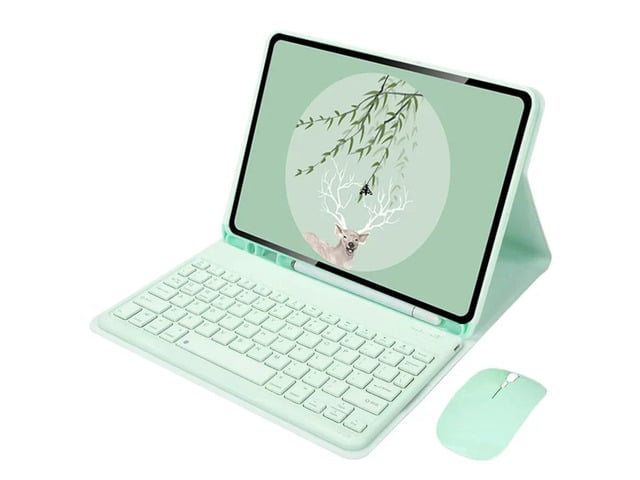 Samsung Detachable English Layout Keyboard & Mouse Folio Stand Case with Pencil Holder for Samsung Galaxy Tab A7 10.4 Inch 2020/2022...