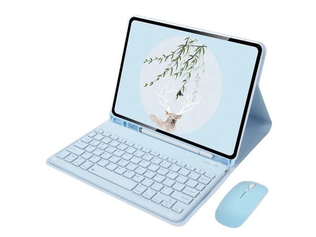 Samsung Detachable English Layout Keyboard & Mouse Folio Stand Case with Pencil Holder for Samsung Galaxy Tab A7 10.4 Inch 2020/2022...