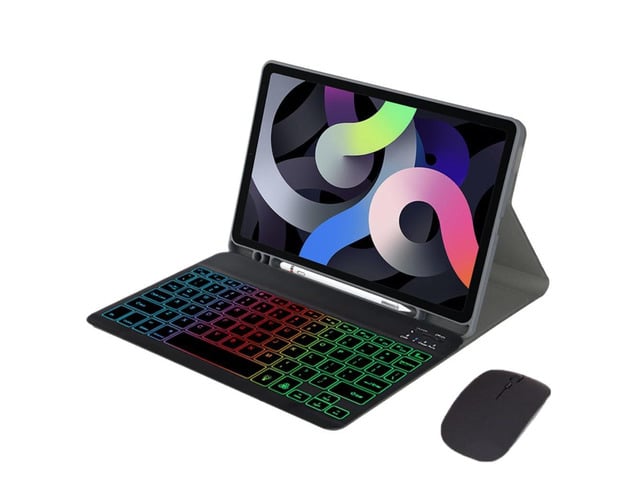 Samsung Rainbow Backlit Detachable Keyboard Case with Pencil Slot & Adjustable Stand Cover for Samsung Galaxy Tab A7 10.4 Inch 2020/2022...
