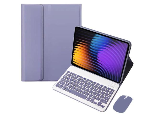 Xiaomi Keyboard & Mouse Case for Xiaomi Pad 7 / Pad 7 Pro 11.2', Detachable Rechargeable English Keyboard with Stand Cover, Lavender Gray
