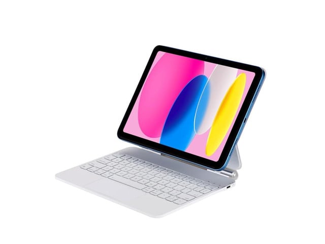 Magic Backlit Trackpad Keyboard Magnetic Case for iPad A16 2025 / iPad 11 Gen 11' A3355/A3356/A3354, Rechargeable US English Keypad(White)