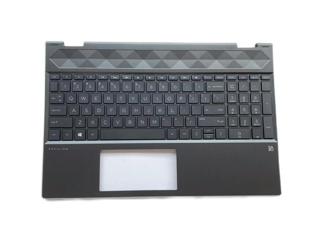 For X360 15-CR TPN-W132 C Case Backlit Keyboard, Silver Edge L20849-001