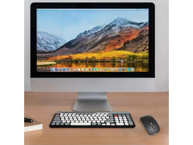 2.4Ghz BT 2 Mode Rechargeable Multi-Device Keyboard Mouse Keyboard Mouse BT Keyboard Mouse Set for /iOS/Android/Win7